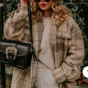 Zara Brown Plaid Shacket